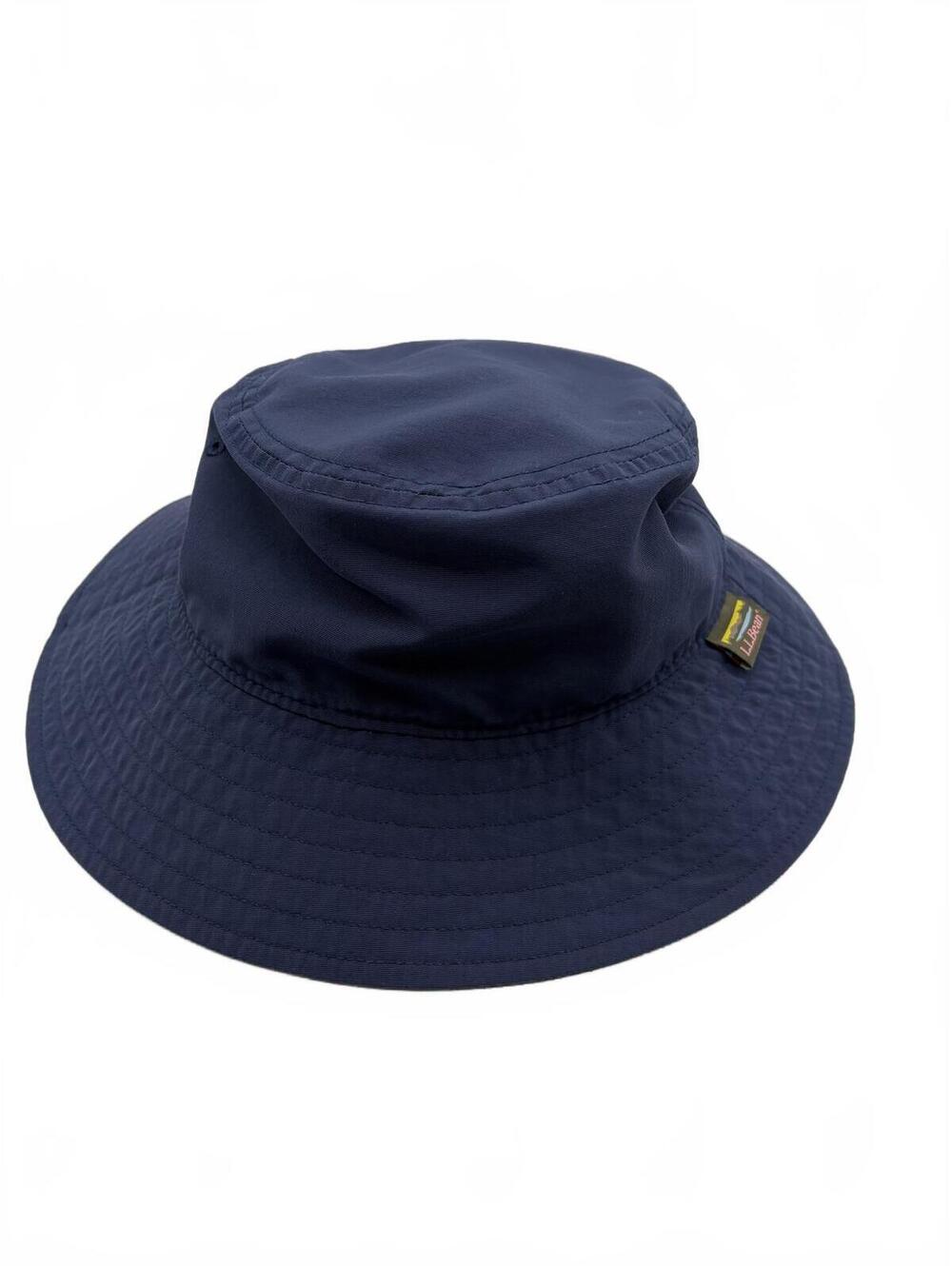 LL Bean Navy Blue Waterproof Mountain Classic Bucket Hat Size M Travel Vacation